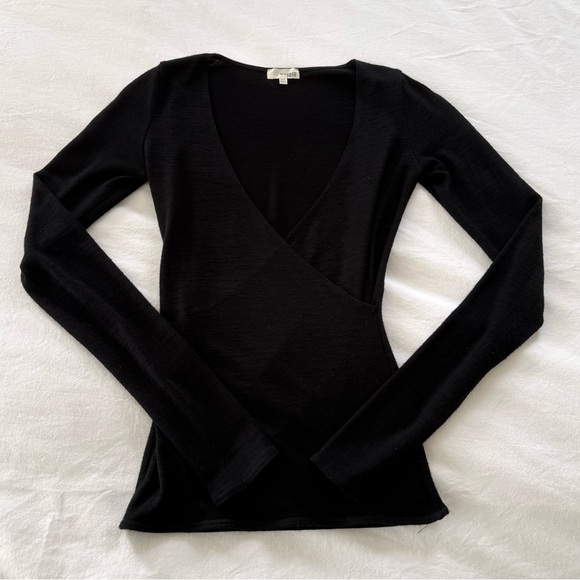 Wilfred Long Sleeve V-Neck Wrap Top - Picture 3 of 6